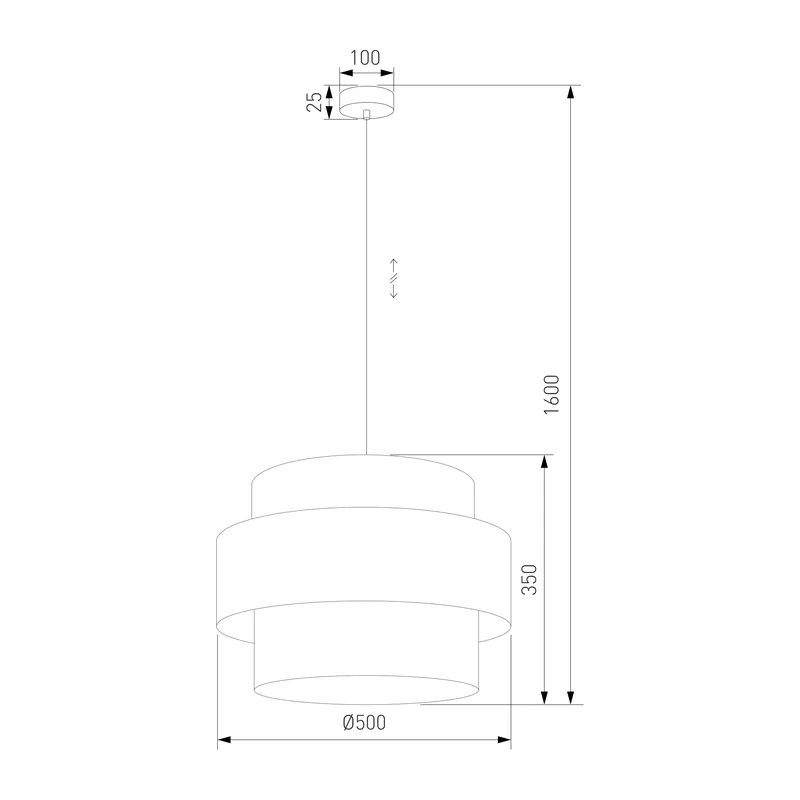 Подвесной светильник с тканевым рассеивателем 5419 Calisto TK Lighting 4