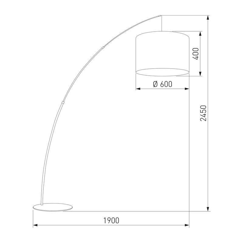 Напольный светильник с тканевым абажуром 5487 Moby Gray TK Lighting 3