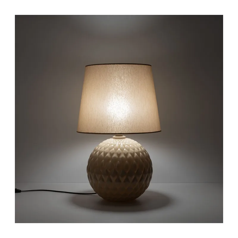 Настольный светильник с тканевым абажуром 5591 Santana Ecru TK Lighting 5