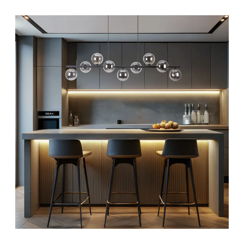Подвесной светильник со стеклянными плафонами 5667 Estera Black TK Lighting 5