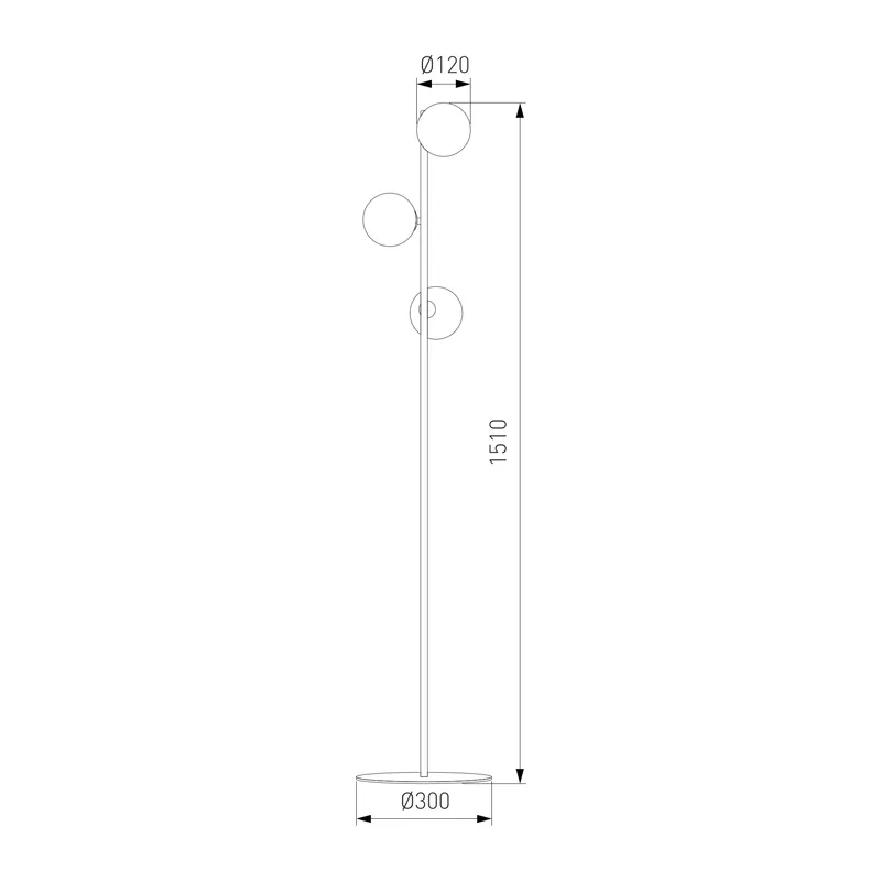 Напольный светильник со стеклянными плафонами 5717 Estera TK Lighting 4