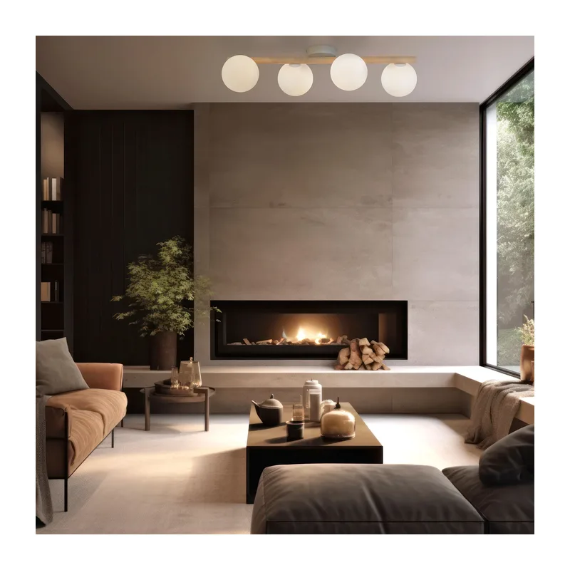 Потолочный светильник со стеклянными плафонами 5769 Estera Wood TK Lighting 4