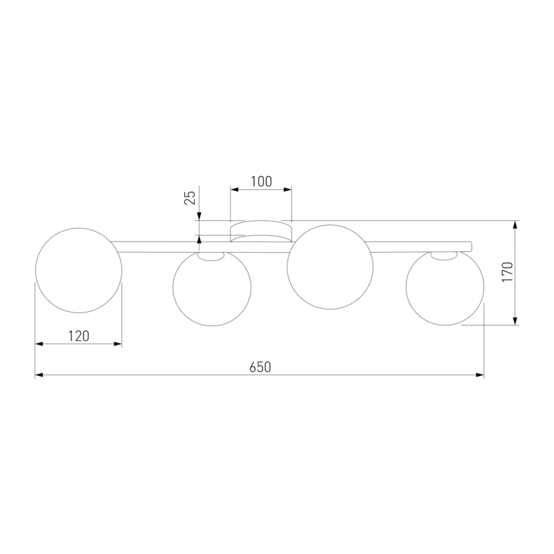Потолочный светильник со стеклянными плафонами 5769 Estera Wood TK Lighting 5