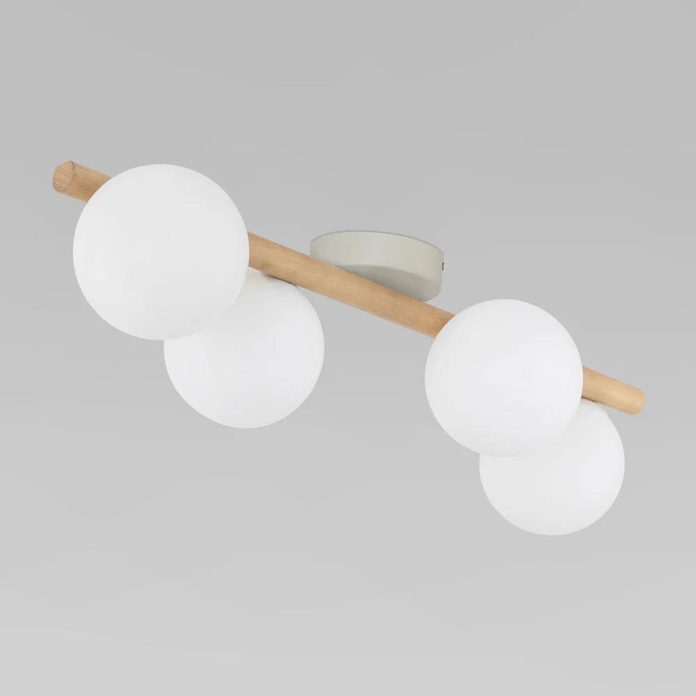 Потолочный светильник со стеклянными плафонами 5769 Estera Wood TK Lighting