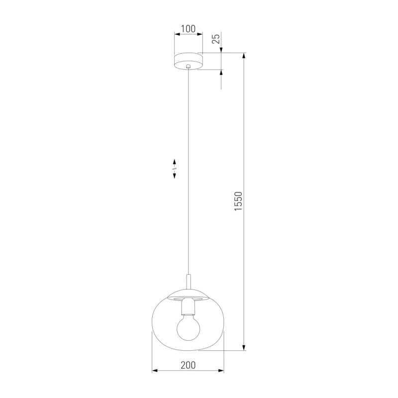 Подвесной светильник со стеклянным плафоном 5823 Vibe TK Lighting 4