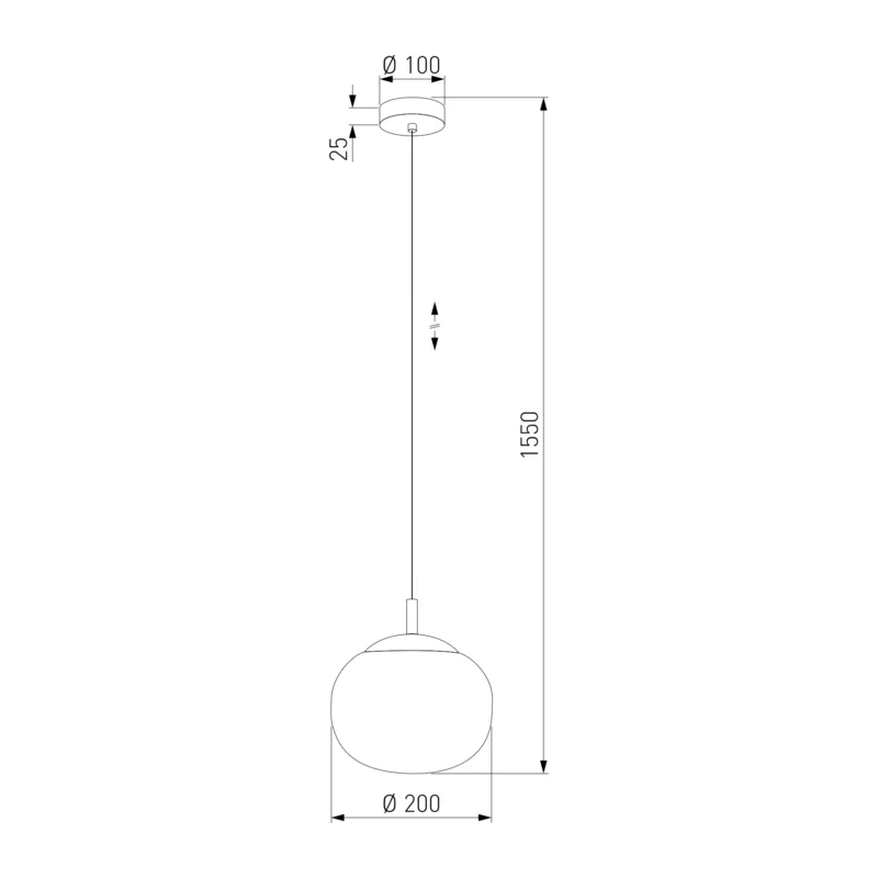 Подвесной светильник со стеклянным плафоном 5824 Vibe TK Lighting 4