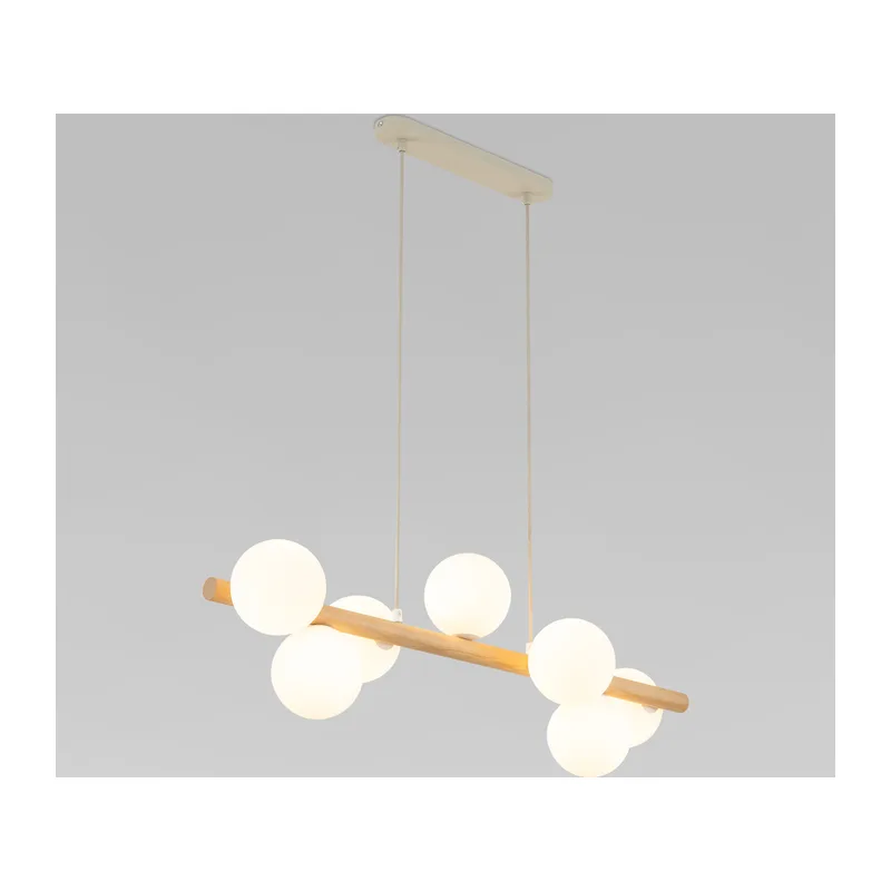 Подвесной светильник со стеклянными плафонами 5905 Estera Wood TK Lighting