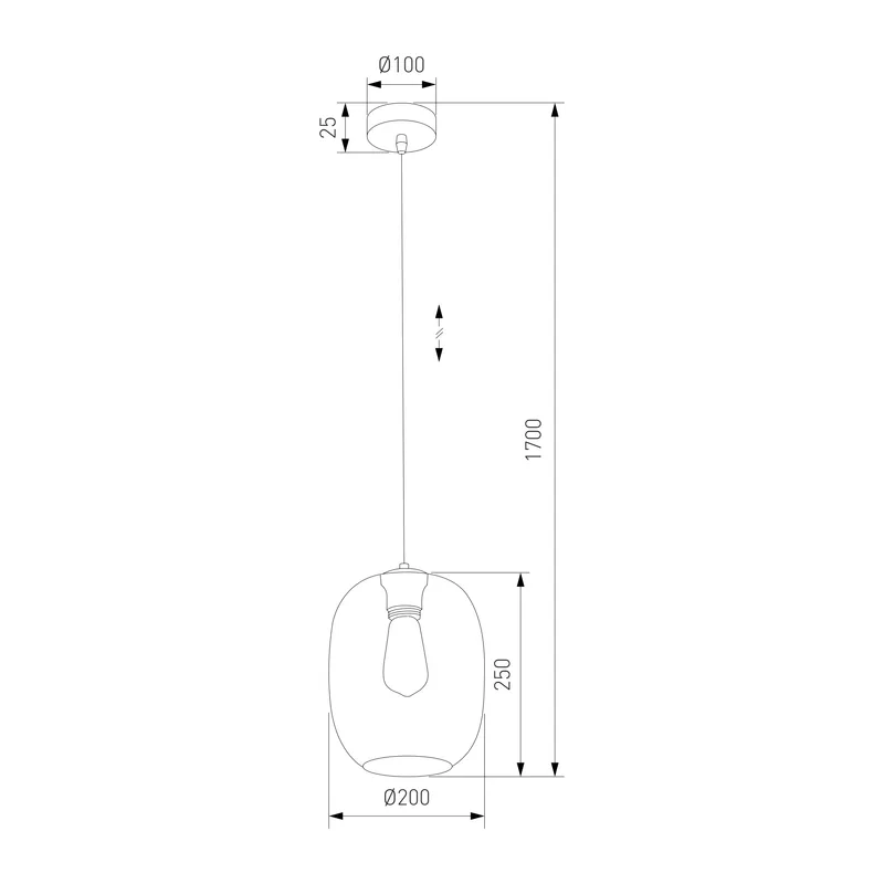 Подвесной светильник со стеклянным плафоном 5971 Elio TK Lighting 4