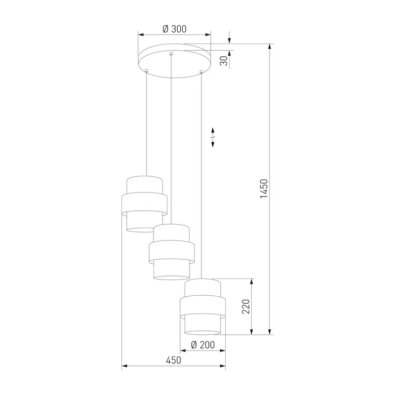 Подвесной светильник с тканевыми абажурами 6018 Calisto TK Lighting 4