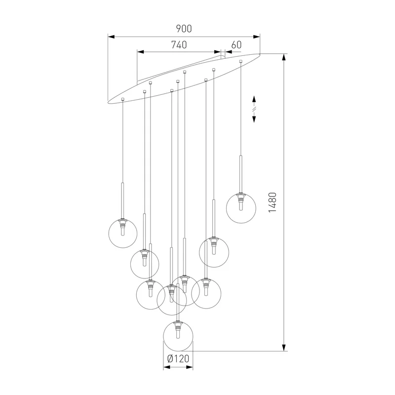Подвесной светильник со стеклянным плафоном 6149 Estera TK Lighting 5
