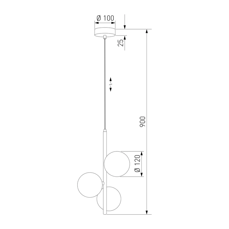 Подвесной светильник со стеклянными плафонами 6188 Estera TK Lighting 4