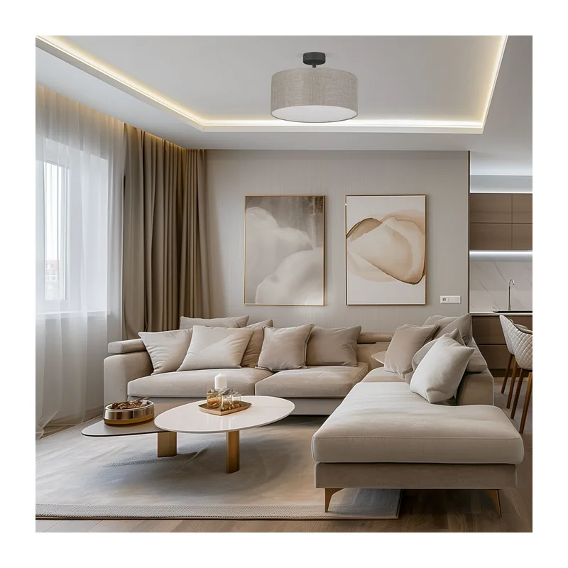 Потолочный светильник с тканевым абажуром 6247 Rondo Linen TK Lighting 4