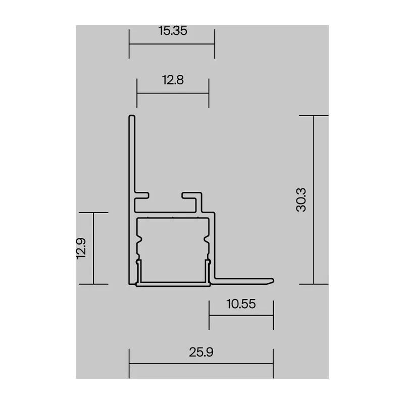 Алюминиевый профиль встраиваемый скрытого монтажа 26x30 (Серебро, 2 м), ALM-2630-S-2M 632014 Maytoni 3