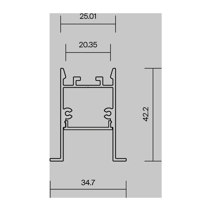 Алюминиевый профиль встраиваемый скрытого монтажа 35x42 (Черный, 2 м), ALM-3542-B-2M 632015 Maytoni 5