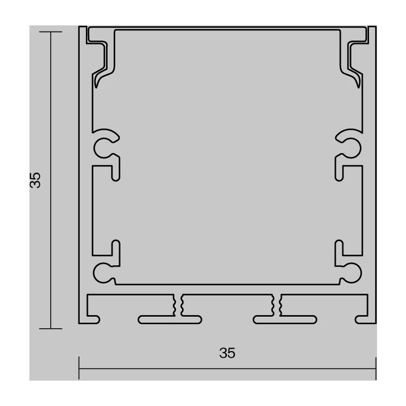 Алюминиевый профиль накладной-подвесной 35x35 (Серебро, 3 м), ALM-3535BT-S-3M 633002 Maytoni 5