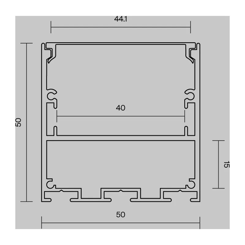 Алюминиевый профиль накладной-подвесной 50x50 (Черный, 2 м), ALM-5050T-B-2M 633008 Maytoni 4