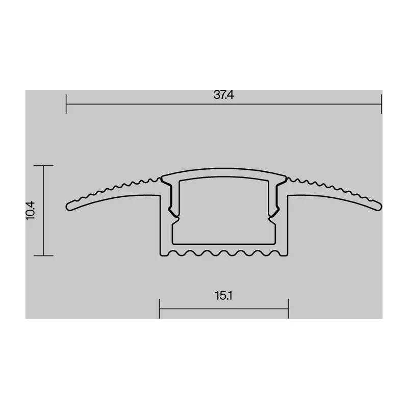 Алюминиевый профиль встраиваемый в пол 37x10 (Серебро, 2 м), ALM-3710-S-2M 636022 Maytoni 5