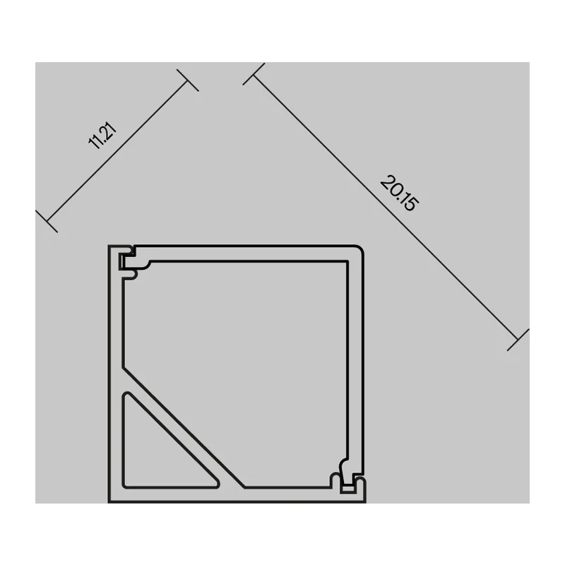Рассеиватель для профиля 16x16 (Угол, Белый, 2 м), ALM-1616S-O-DF-2M 642026 Maytoni 5
