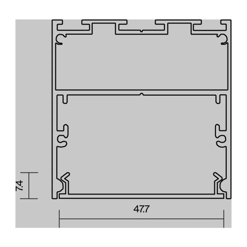 Рассеиватель для профиля 50x50 (Чёрный, 2 м), ALM-5050T-B-DF-2M 642048 Maytoni 2
