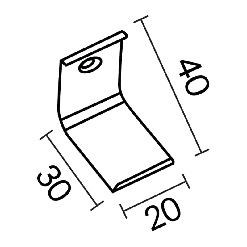 Комплект креплений (для профиля 30x30) 4 шт., ALM-3030-MT 642074 Maytoni 2
