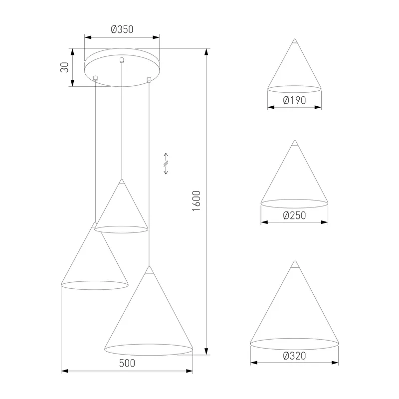 Подвесной светильник 6633 Cono TK Lighting 4