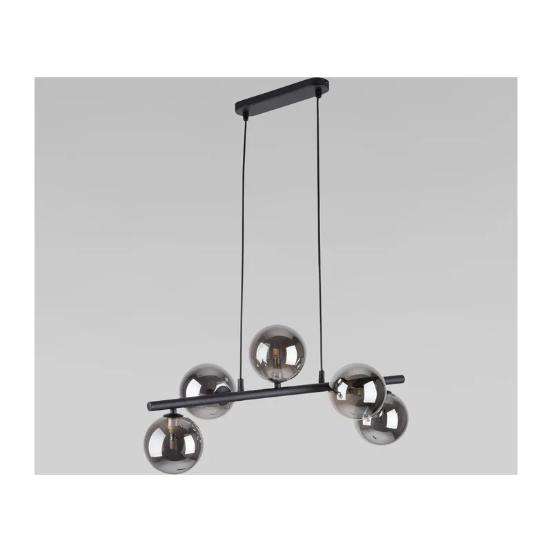 Подвесной светильник со стеклянными плафонами 6707 Estera Black TK Lighting