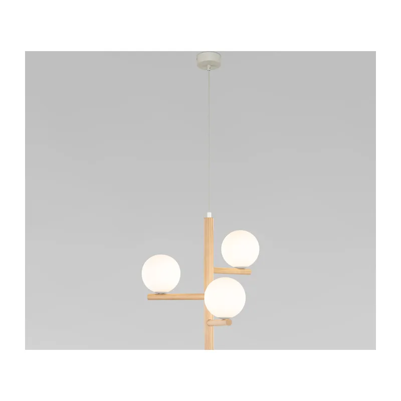 Подвесной светильник со стеклянными плафонами 6799 Estera Wood TK Lighting 3