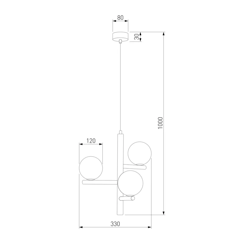 Подвесной светильник со стеклянными плафонами 6799 Estera Wood TK Lighting 5