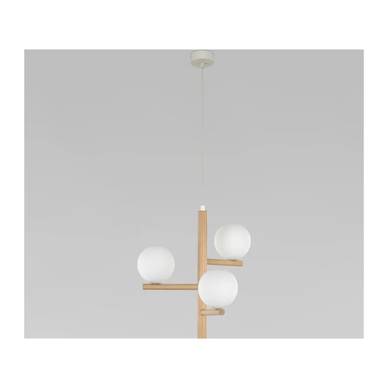 Подвесной светильник со стеклянными плафонами 6799 Estera Wood TK Lighting