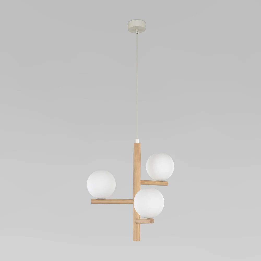 Подвесной светильник со стеклянными плафонами 6799 Estera Wood TK Lighting