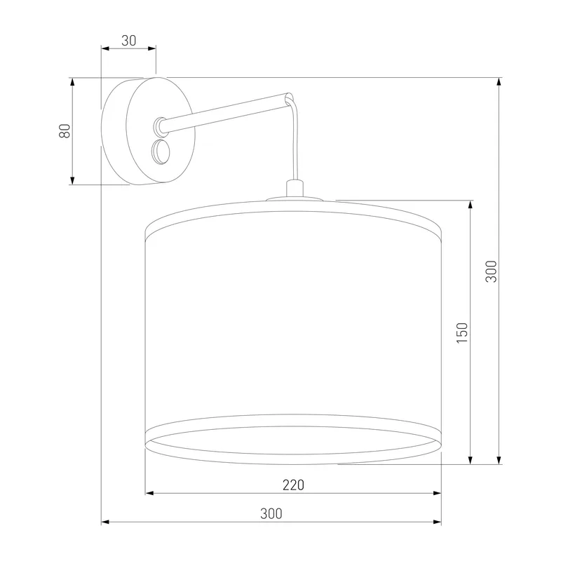 Настенный светильник с тканевым абажуром 6858 Juta TK Lighting 6
