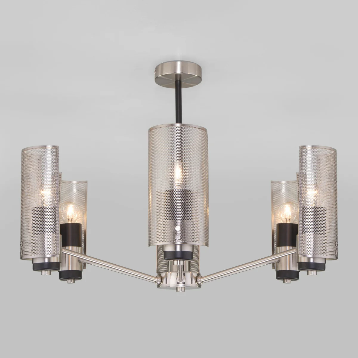Потолочная люстра в стиле лофт 70139/6 никель Eurosvet 3
