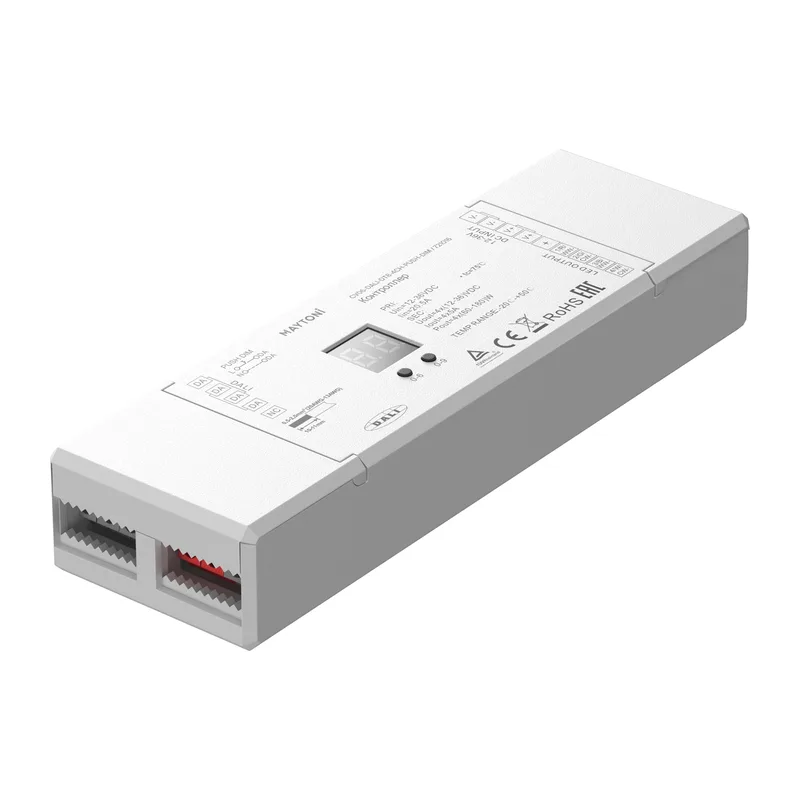 Контроллер DALI DT8 четырёхканальный 12-24В Цветной (RGB)+W 180Вт Maytoni 721016