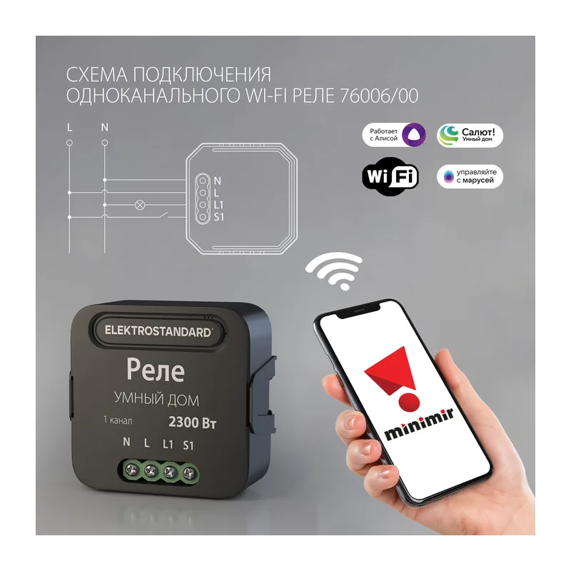Умное одноканальное реле 76006/00 Elektrostandard 4
