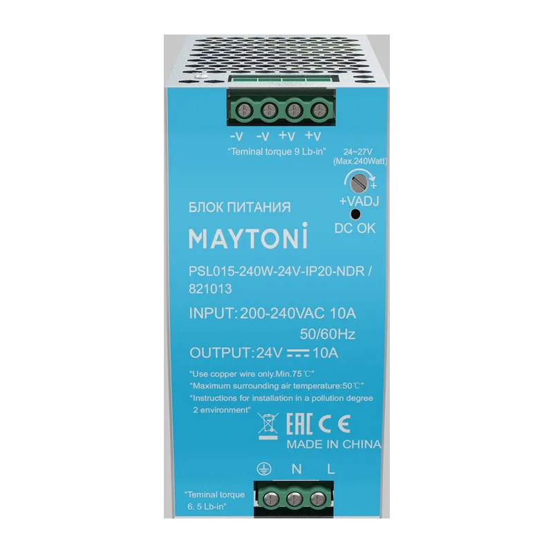 Источник напряжения PSL015 24В 240Вт IP 20 821013 Maytoni 2