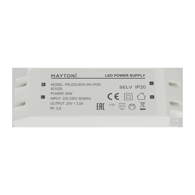 Источник напряжения PSL025 24В 60Вт IP20 821029 Maytoni 2