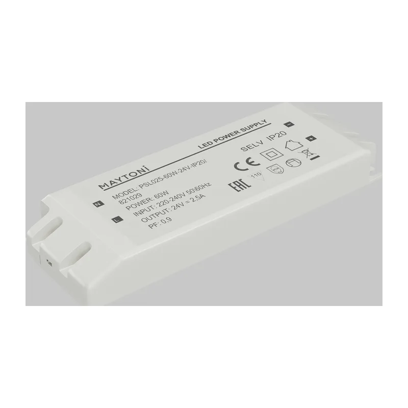Источник напряжения PSL025 24В 60Вт IP20 821029 Maytoni 3