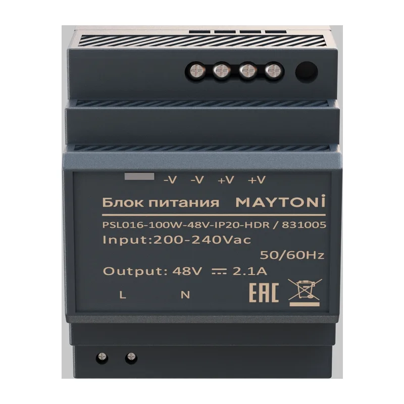 Источник напряжения PSL016 48В 100Вт IP 20 831005 Maytoni 2
