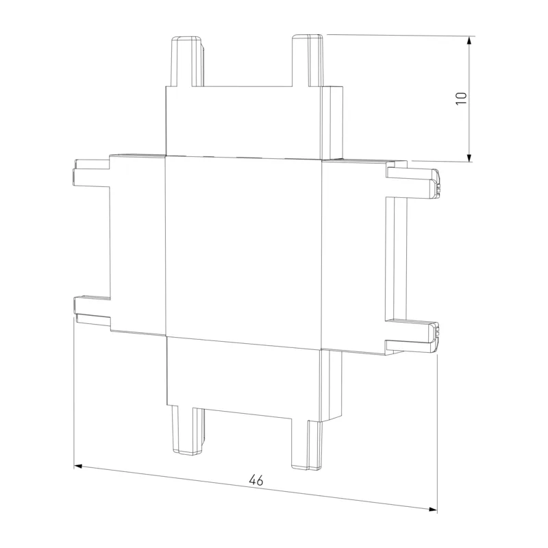 Четырёхсторонний соединитель для накладного шинопровода Flat Magnetic 85003/00 Elektrostandard 11