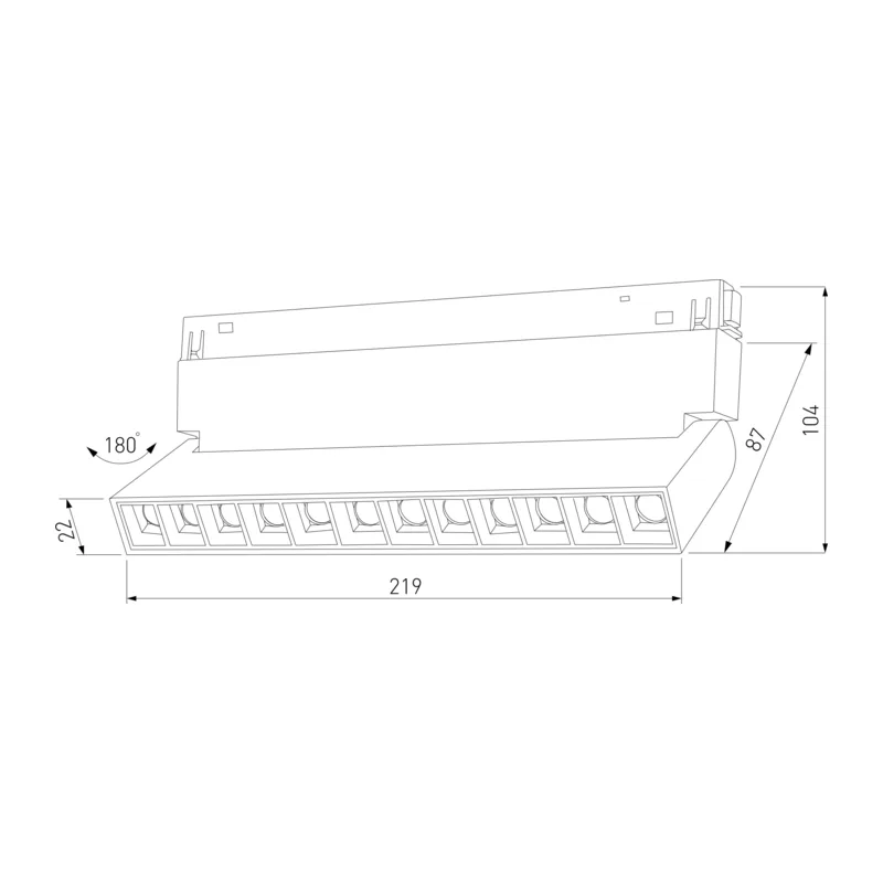 Slim Magnetic HL02 Трековый светильник 12W 4200K черный 85010/01 Elektrostandard 10