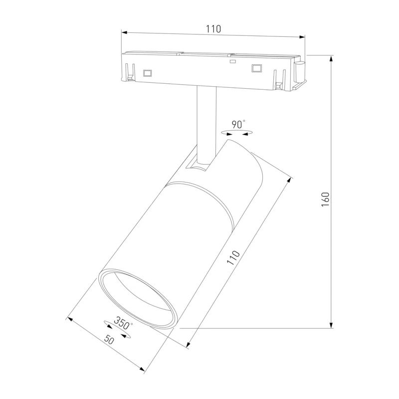 Slim Magnetic R01 Трековый светильник 6W 4200K черный 85011/01 Elektrostandard 9