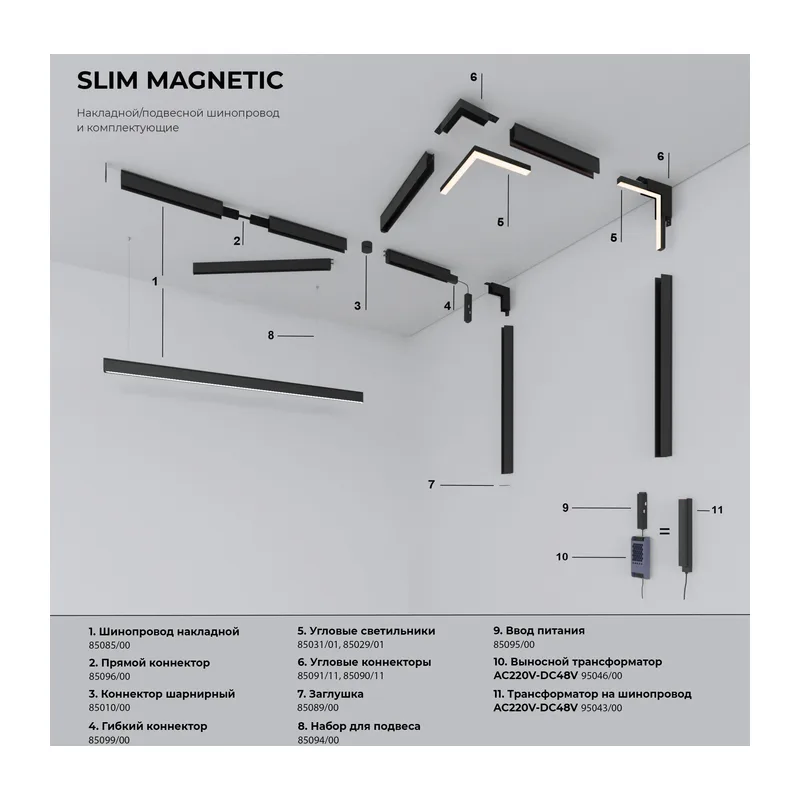 Slim Magnetic R02 Трековый светильник 12W 4200K черный 85012/01 Elektrostandard 7