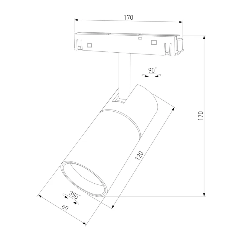 Slim Magnetic R02 Трековый светильник 12W 4200K черный 85012/01 Elektrostandard 9