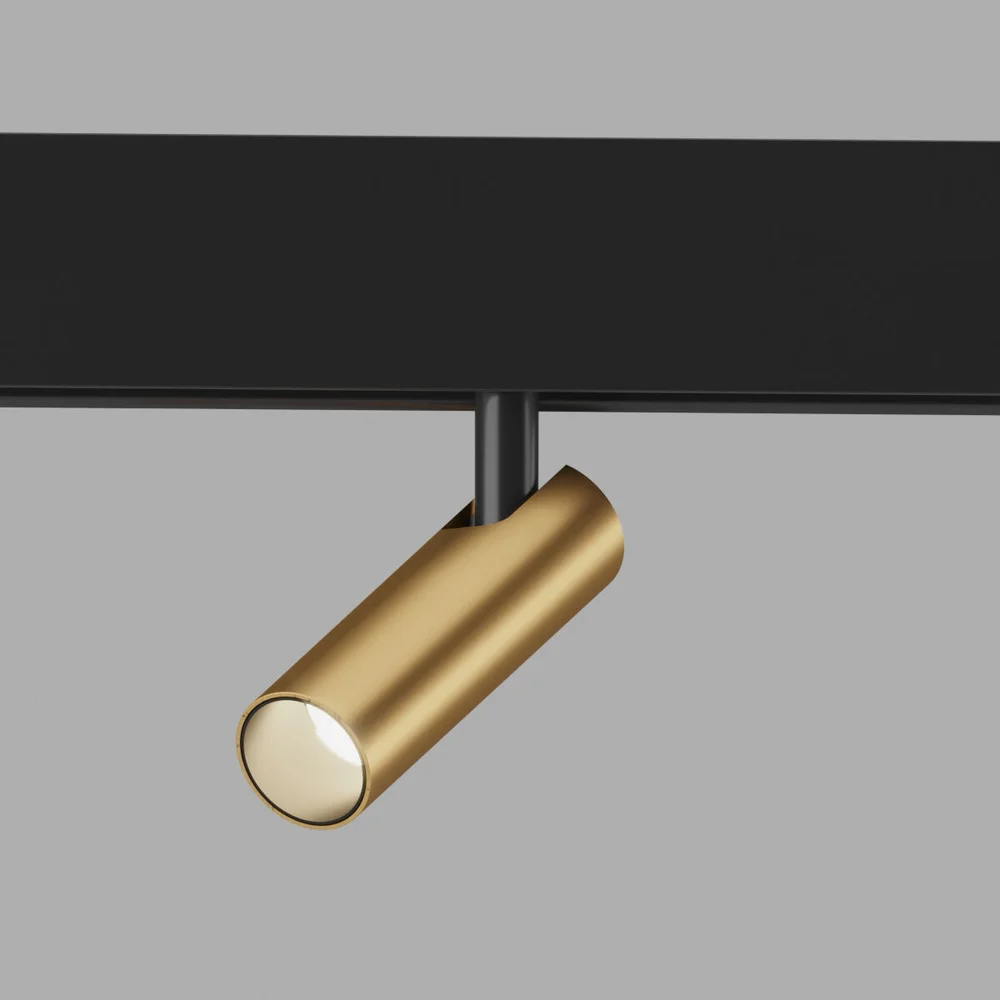 Slim Magnetic Трековый светильник 7W 4200K Cubo латунь 85035/01 Elektrostandard