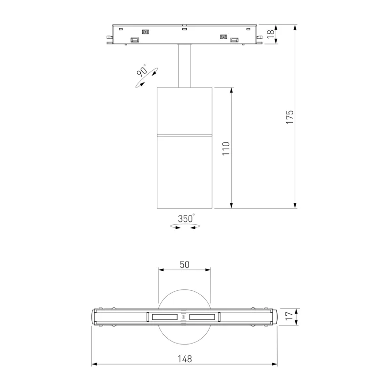 Умный трековый светильник 6W 2700-6500K Dim R01 Slim Magnetic 85074/01 Elektrostandard 8