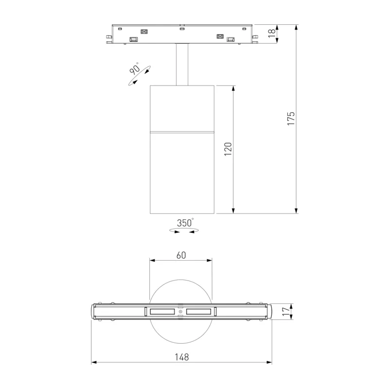 Умный трековый светильник 12W 2700-6500K Dim R02 Slim Magnetic 85075/01 Elektrostandard 8