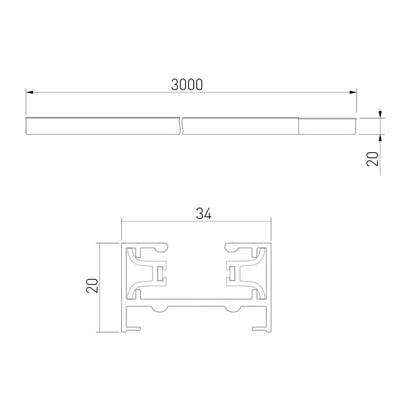 Однофазный шинопровод черный 3м 85081/00 Elektrostandard 7