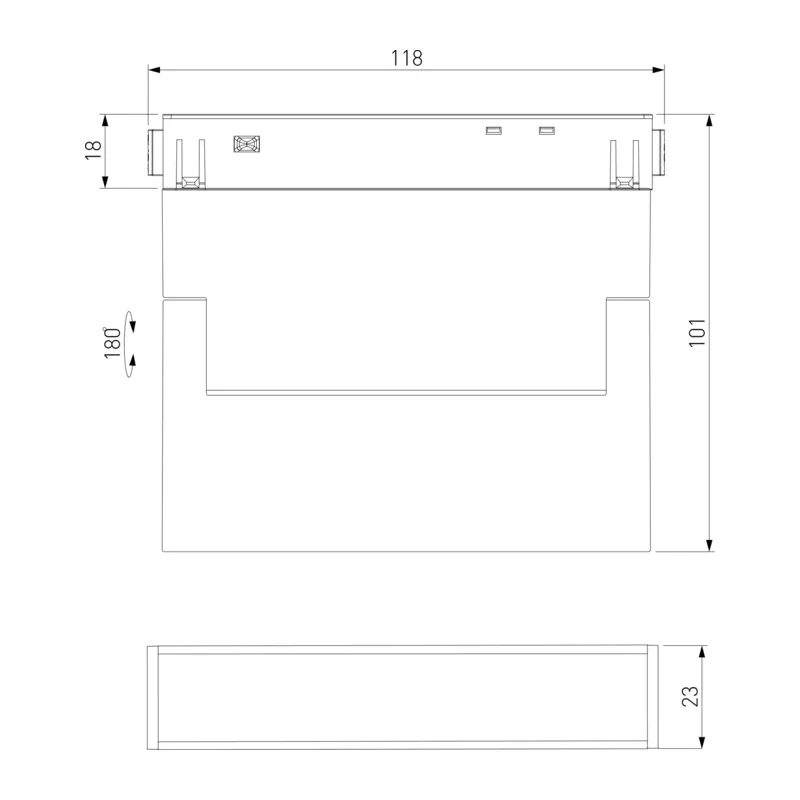 Умный трековый светильник 6W 2700-6500K Dim Kos Slim Magnetic 85081/01 Elektrostandard 8