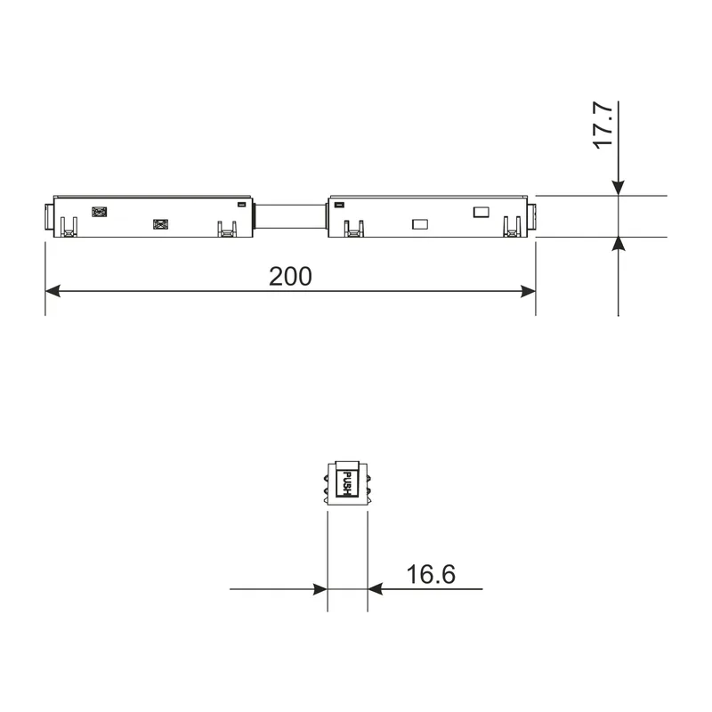 Slim Magnetic Прямой коннектор и планка (1 шт.) черный 85096/00 Elektrostandard 4