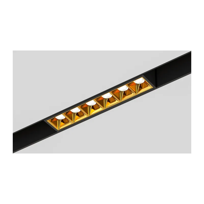 Slim Magnetic Трековый светильник 6W 4000K Artas чёрный/золото 85101/01 Elektrostandard